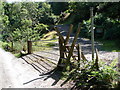 Gate and Stile near Pant Einon Hall