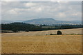 Stubble field with the Skyrrid in the distance