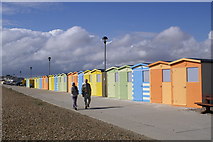 TV4898 : Beach Huts at Seaford by Peter Standing