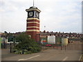 Clock Tower at the entrance to Cape Hill Brewery