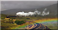 NN4259 : Steam train and rainbow by Alan Mitchell