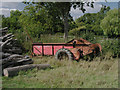 TQ1430 : Disused muck spreader in field next to Old Wickhurst Lane by Andy Potter