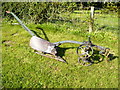 One of two hand ploughs on view at Glebe Farm