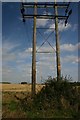 TL9560 : Power lines at Drinkstone by Bob Jones