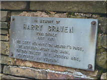 SD8219 : Harry Craven memorial by Stephen Craven