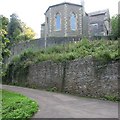 Retaining walls for the churchyard of St Anne