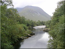 NN1446 : SW View from bridge over the River Etive at Coileitir by Graham Ellis
