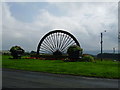 NZ1847 : Coal Chauldrons and pit wheel sculpture at Burnhope by P Glenwright