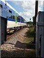 Train passing level crossing