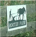 Rooten Farm sign