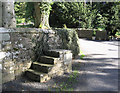 Mounting block outside Kirkton Parish Churchyard