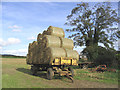 NT6123 : Bales ready for storage at Broom Farm by Walter Baxter