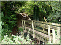 Steps and bridge over Linacre Brook