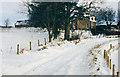 NJ7513 : Tillybin Farmhouse in snow - December 1995 by Peter Gordon