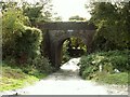 Railway bridge crossing the lane to Hole Farm