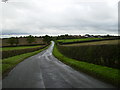 Country lane west of Holywell Farm