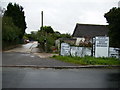 Driveway to small industrial estate just off the A421 road