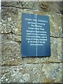 Plaque on the side of Ireby Old Chancel