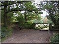 Footpath and field gate off Upper Hagg Road, Honley