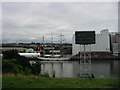 Kittiwake tower, Gateshead with Spillers Quay on north side of Tyne