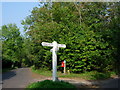 Sign Post at Bitchet Green crossroads near Sevenoaks