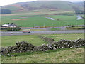 The M74 motorway, the  A702 and the River Clyde near