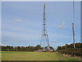 Pylon at top of Leverton Hill Near Whinleys Farm