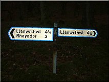 SN9365 : Confusing road sign at Elan Village by Chris Henley