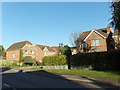 Modern brick and flint houses, Aldbourne