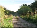 Junction of Bridleway 1886/1 and Footpath 1886/2