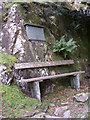 NY2415 : Memorial seat at the foot of Castle Crag, Borrowdale by Humphrey Bolton