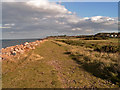 Coastal path along the Nairn Golf Course