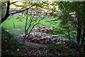 Bonfire under construction at recreation ground, Eaves