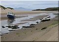 Boats on the Afon Ffraw and the Aberffraw sands