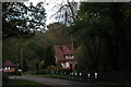 Cottages on the edge of Place Wood.