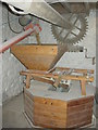 NY5635 : Hopper feeding the millstone of the corn mill, Little Salkeld by Humphrey Bolton