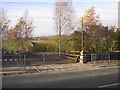 Entrance to the Calder Valley Greenway under construction westwards from Bog Green Lane, Kirkheaton