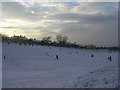 Sledging by the banks of the River Dee