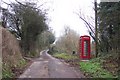 Phonebox on a steep country lane