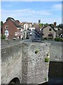 View of Lower Broad Street, Ludlow, from Ludford bridge.