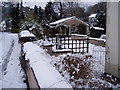 Cymau Road in the snow