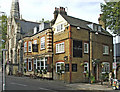 The Stag Public House with Trinity Church on the left