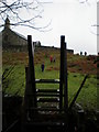 Stile leading to the church.