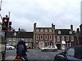 Traffic lights at Highworth town centre.