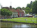 TL6832 : Finchingfield Village, Essex, with village pond by Christine Matthews