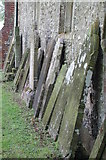 TG0829 : S Andrew, Thurning, Norfolk - grave stones by John Salmon