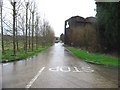 Road leading to grain storage depot.