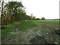 A very muddy public footpath