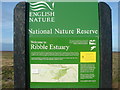 SD3521 : Sign for nature reserve on Marine Drive, Southport by Margaret Clough