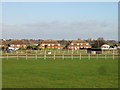 View of houses on Lower Road from Mill Road.